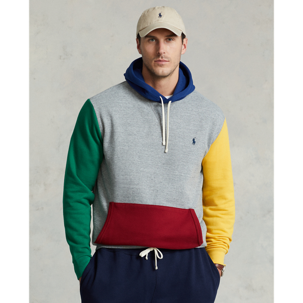 Polo by Ralph Lauren, Shirts, Polo Ralph Lauren Logo Colorblock Rl Fleece  Pullover Hoodie Sweatshirt