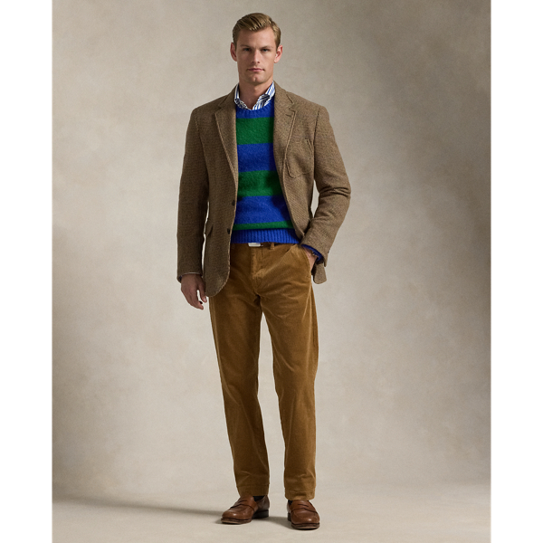 Ralph Lauren Stretch Straight Fit Corduroy Pant In Golden Brown