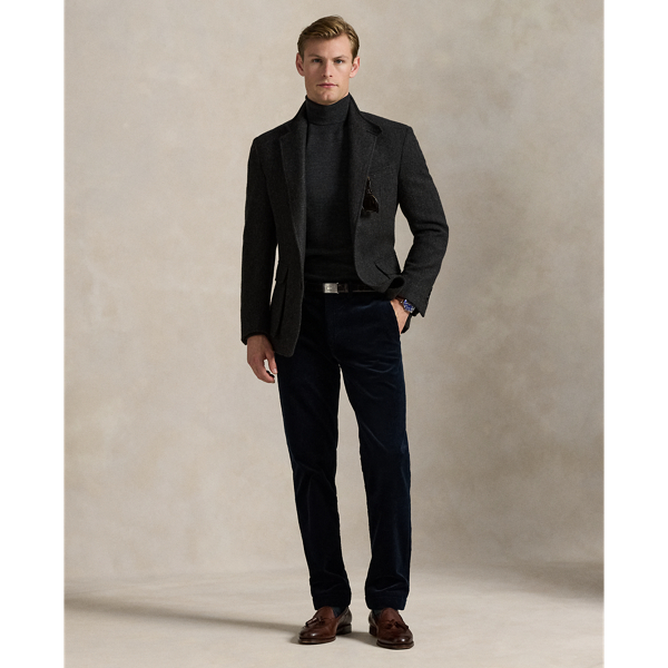 Ralph Lauren Straight Fit Stretch Corduroy Pant In Blue