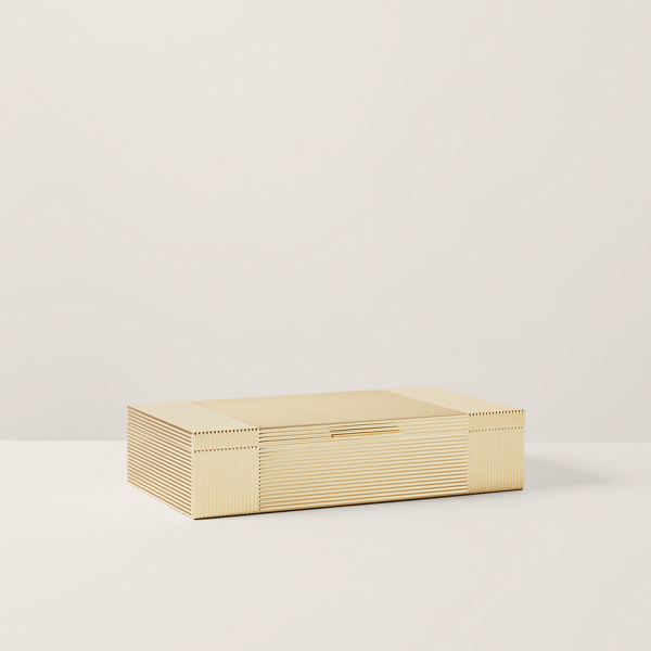 Polo Ralph Lauren Luke Brass-plated Box In Gold