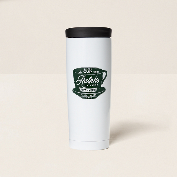 Shop Ralph Lauren Ralph's Coffee Tumbler In Green And White