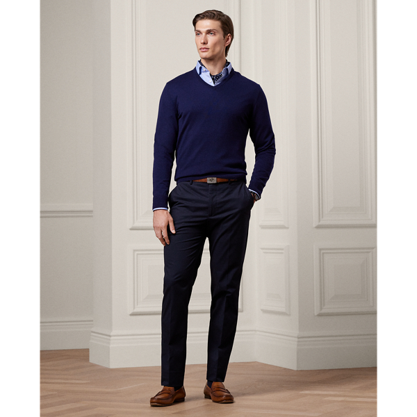 Pantalon en chino stretch Straight Fit - Purple Label - Modalova