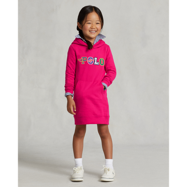 Polo Ralph Lauren Kids' Logo Fleece Hoodie Dress In Sport Pink | ModeSens