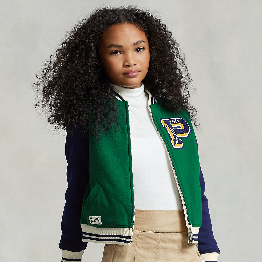 Polo Ralph Lauren Kids' Reversible Fleece Baseball Jacket In