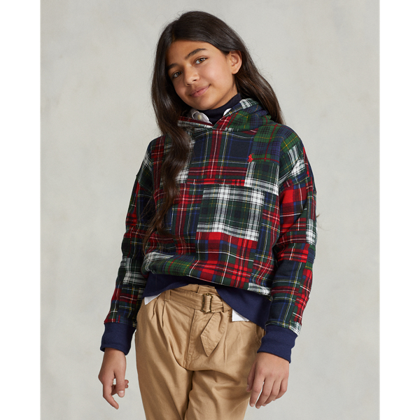 Polo Ralph Lauren Kids' Patchwork Plaid Fleece Hoodie ModeSens