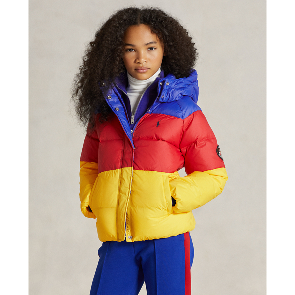 Polo Ralph Lauren Kids' Water-repellent Down Jacket In Multi | ModeSens