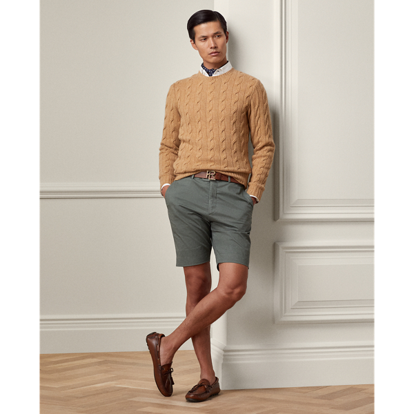 Ralph Lauren Slim Fit Stretch Chino Short In Sea Spray