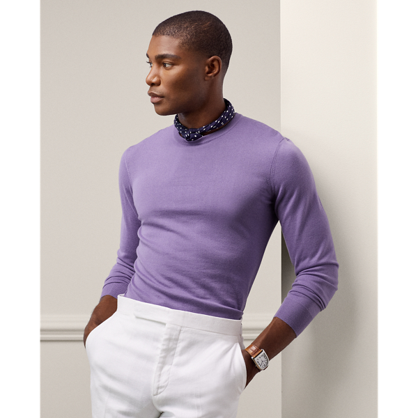 Ralph Lauren Purple Label Cashmere Crewneck Sweater In Purple Haze