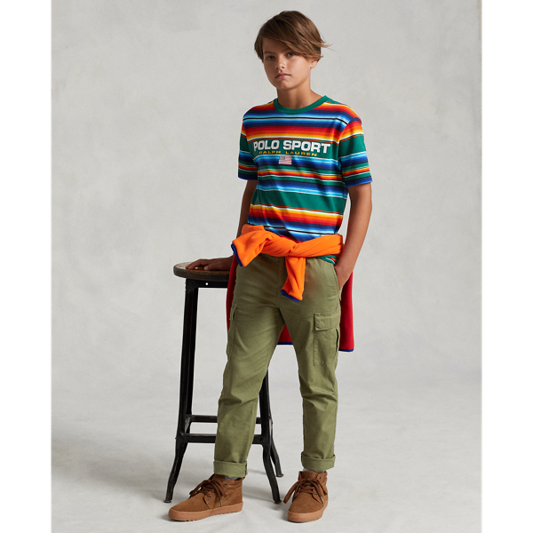Polo Ralph Lauren Kids' Stretch Chino Cargo Pant In Army Olive