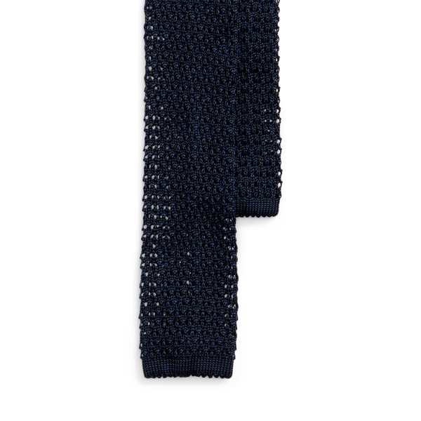Polo Ralph Lauren Knit Silk Tie In Navy