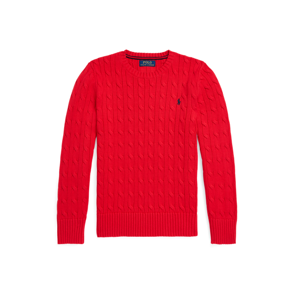 Polo Ralph Lauren Big Boys Cable- Knit Crewneck Sweater In Rl 2000 Red