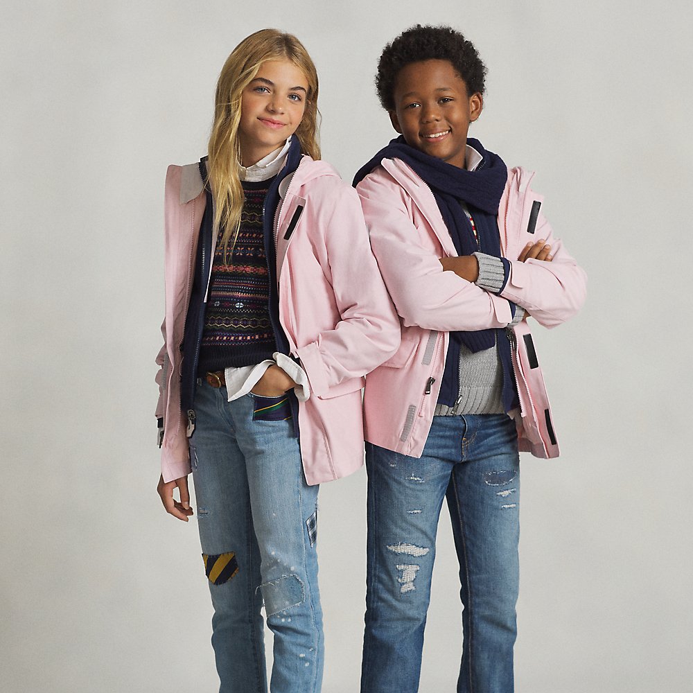 Polo Ralph Lauren Kids' P-layer 1 Water-repellent Utility Jacket In Hint Of Pink