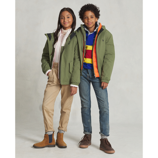 Polo Ralph Lauren P-layer 1 Water-repellent Hooded Jacket In Garden Trail