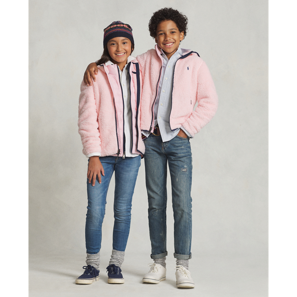 Polo Ralph Lauren Kids' P-layer 2 Teddy Fleece Hooded Jacket In Hint Of  Pink | ModeSens