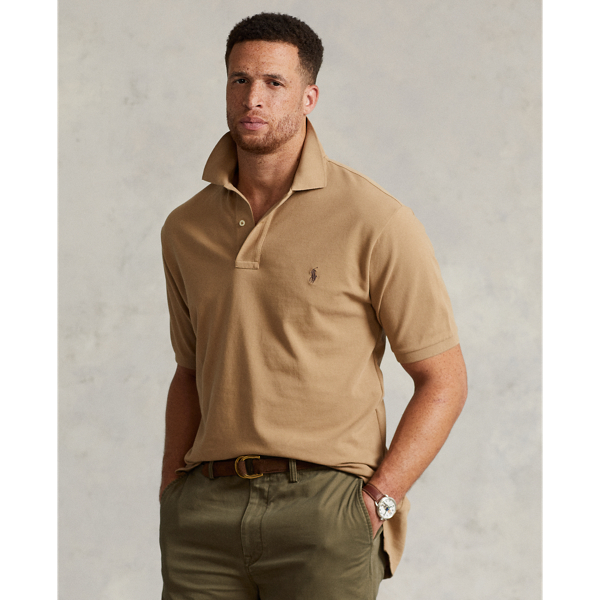 Shop Polo Ralph Lauren The Iconic Mesh Polo Shirt In Café Tan