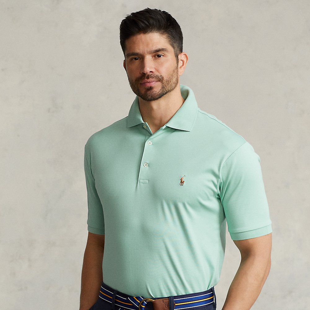 Polo Ralph Lauren Soft Cotton Polo Shirt In Celadon