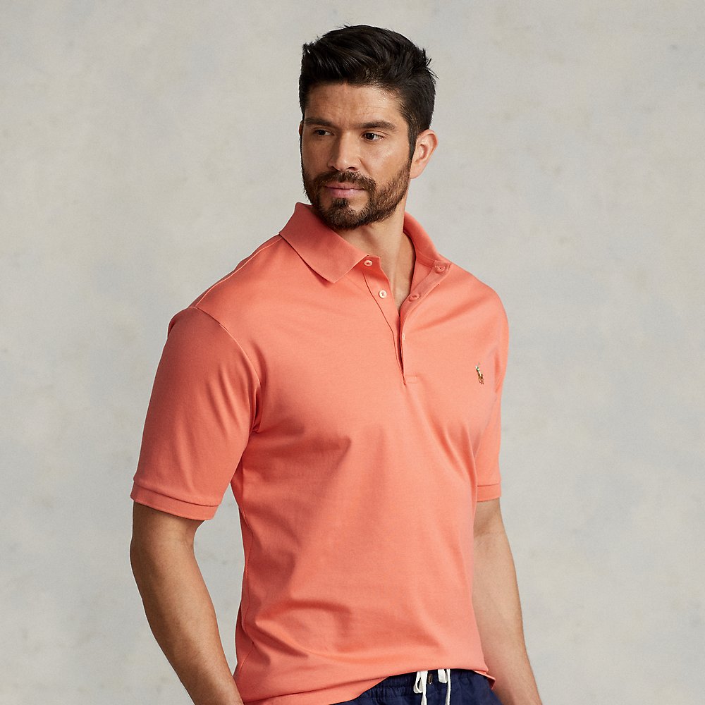 Polo Ralph Lauren Soft Cotton Polo Shirt In Highland Rose Heather