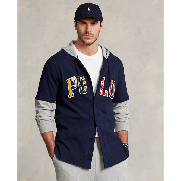 Shop Polo Ralph Lauren Logo Baseball Jersey Hoodie