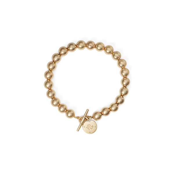 Shop Laurèn Gold-tone Beaded Toggle Bracelet