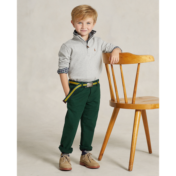 Polo Ralph Lauren Kids' Straight Fit Flex Abrasion Twill Pant In College Green