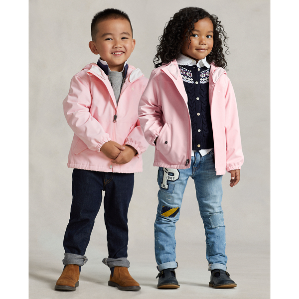 Shop Ralph Lauren P-layer 1 Water-repellent Hooded Jacket In Pink