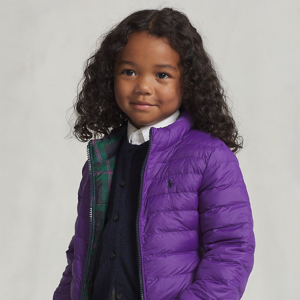Polo Ralph Lauren Kids' P-layer 2 Reversible Jacket In Empire Purple/blackwatch  | ModeSens