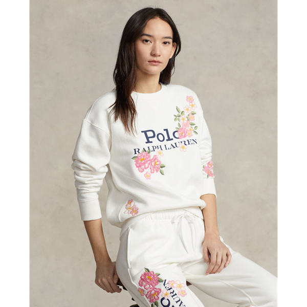 Ralph Lauren Lunar New Year Floral Fleece Sweatshirt In Nevis | ModeSens