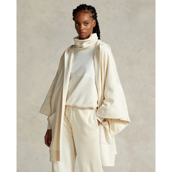 Polo Ralph Lauren Oversize Fleece Hooded Kimono In Guide Cream ModeSens