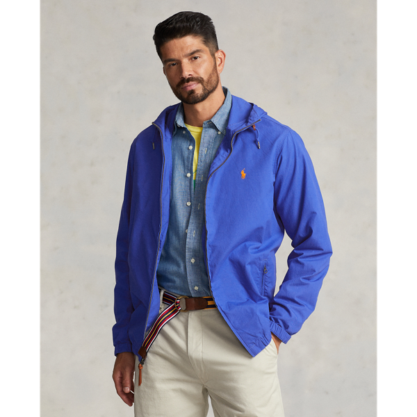 Polo Ralph Lauren Poplin Hooded Jacket In New Iris