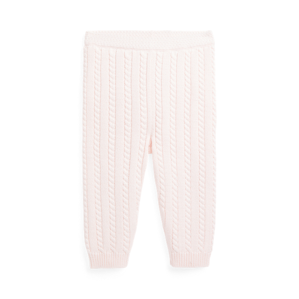 Polo Ralph Lauren Cable-knit Cashmere Leggings In Delicate Pink