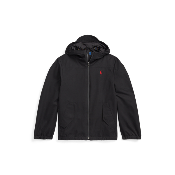 Polo Ralph Lauren P-layer 1 Water-repellent Hooded Jacket In Black