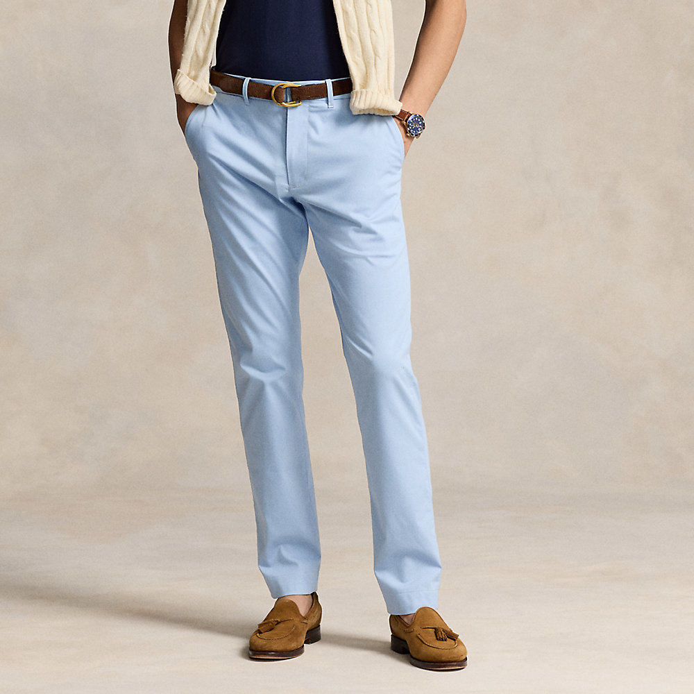 Ralph Lauren Stretch Slim Fit Performance Chino Pant In Office Blue