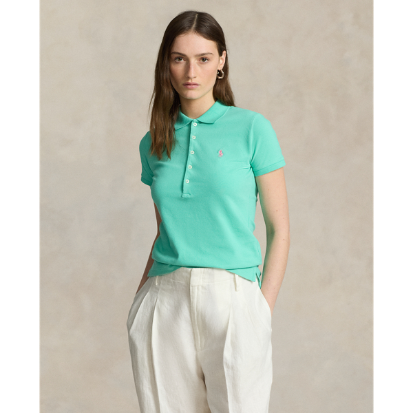 Polo Ralph Lauren Slim Fit Stretch Polo Shirt In Sunset Green