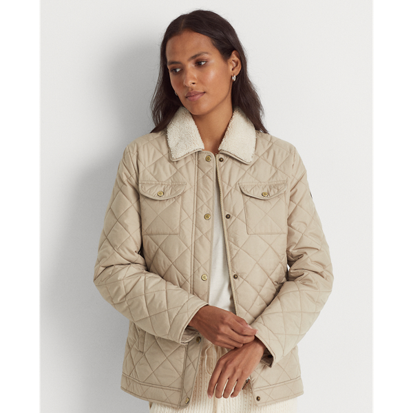 Lauren Ralph Lauren Diamond quilted Utility Jacket In New Birch ModeSens