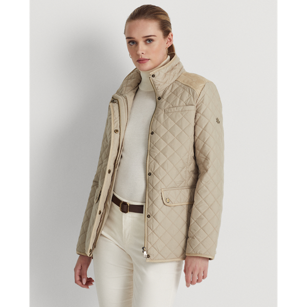 lauren ralph lauren quilted mockneck jacket