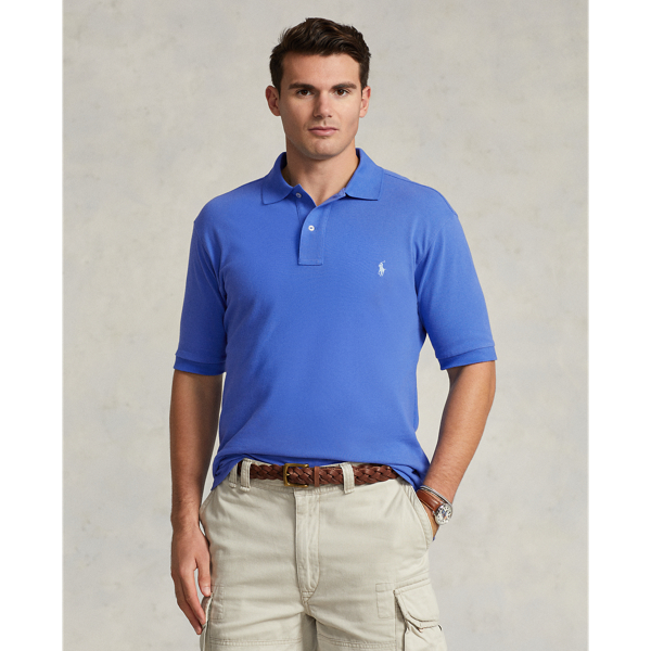 Polo Ralph Lauren Blue Polo Shirt With Logo Embroidery In Blue