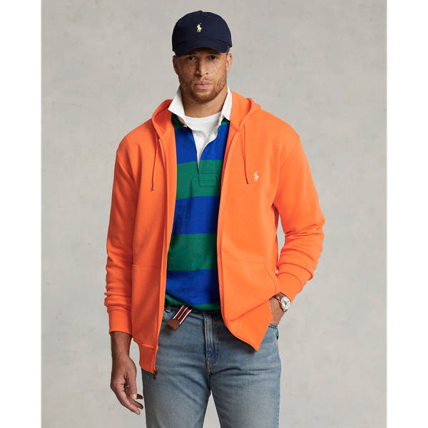 Polo Ralph Lauren Double-knit Full-zip Hoodie In Resort Orange