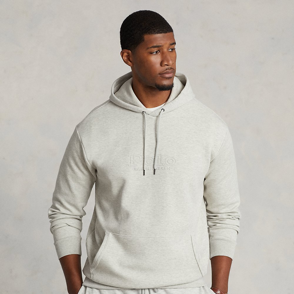 Polo Ralph Lauren Central Icon Logo Double Knit Sweat Hoodie In  Stone-neutral | ModeSens