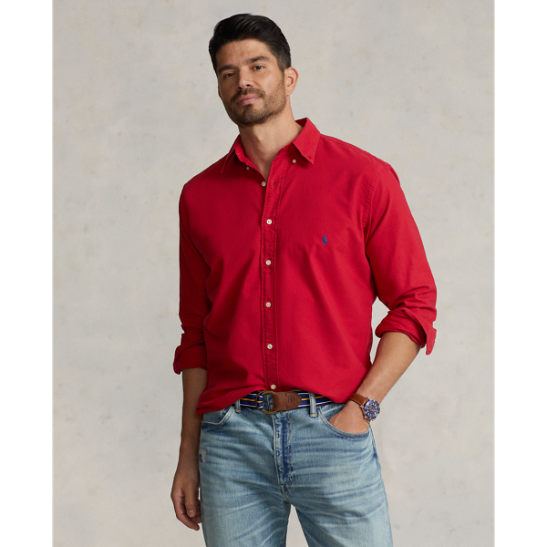 Polo Ralph Lauren Garment-dyed Oxford Shirt In Rl  Red