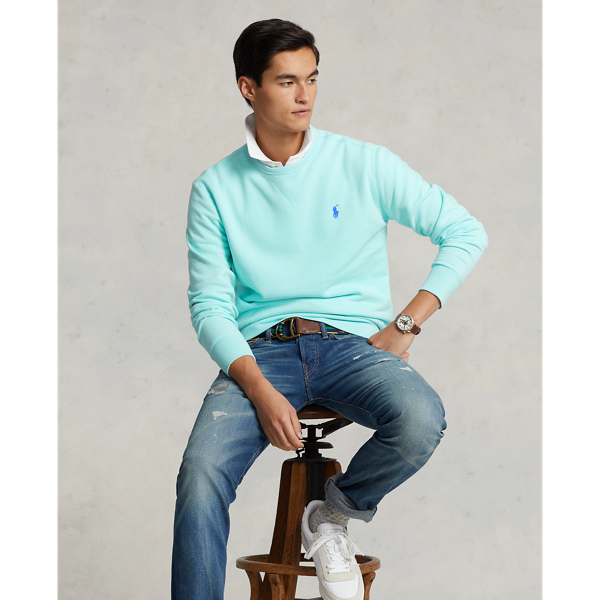 Ralph Lauren The Rl Fleece Sweatshirt In Island Aqua