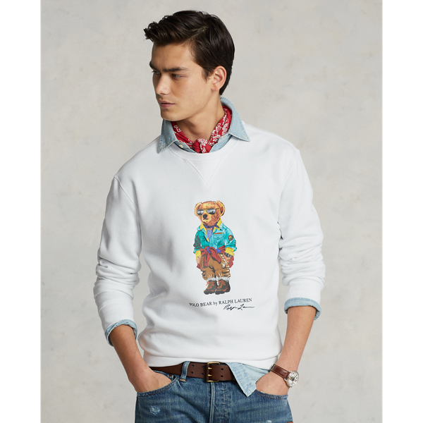 Ralph Lauren Polo Bear Fleece Sweatshirt In Cr 22 White Clr Shp Bear