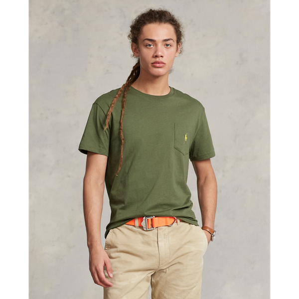 Polo Ralph Lauren Classic Fit Jersey Pocket T-shirt In Dark Sage