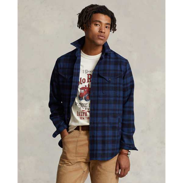 Polo Ralph Lauren Mens Checked Overshirt Jacket Polo Ralph Lauren