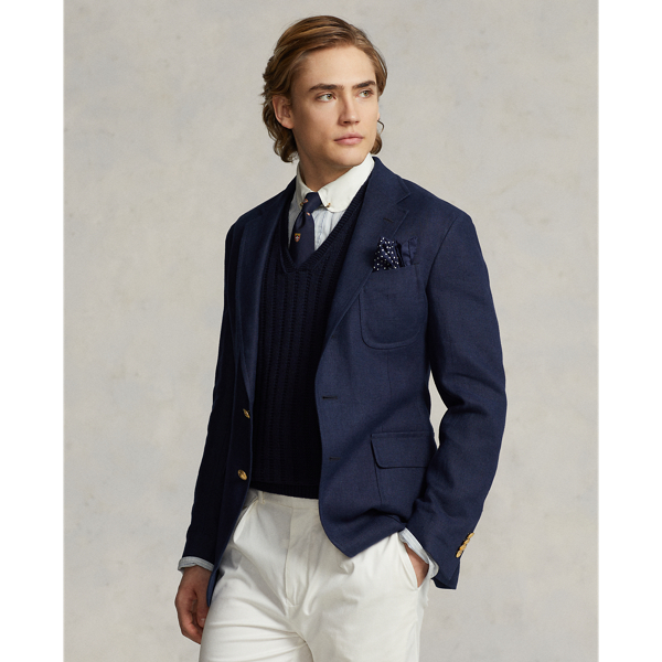 Ralph Lauren Polo Soft Linen Suit Jacket In Navy | ModeSens