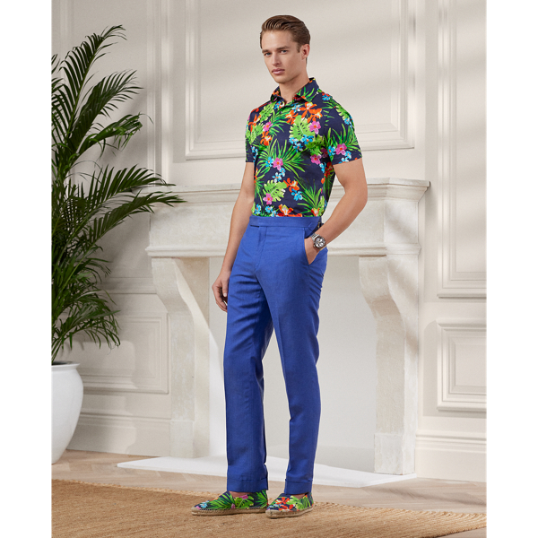 Ralph Lauren Purple Label Gregory Silk-linen Suit Trouser In Classic Copen Blue