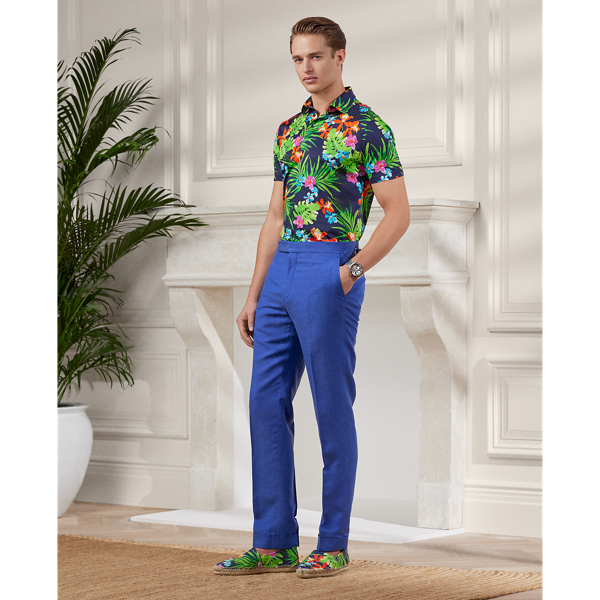 Ralph Lauren Gregory Silk-linen Suit Trouser In Classic Copen Blue