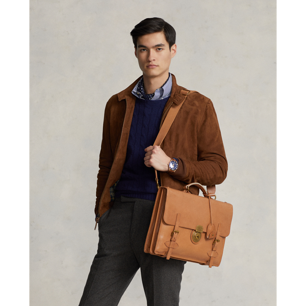 POLO RALPH LAUREN HERITAGE LEATHER BRIEFCASE 