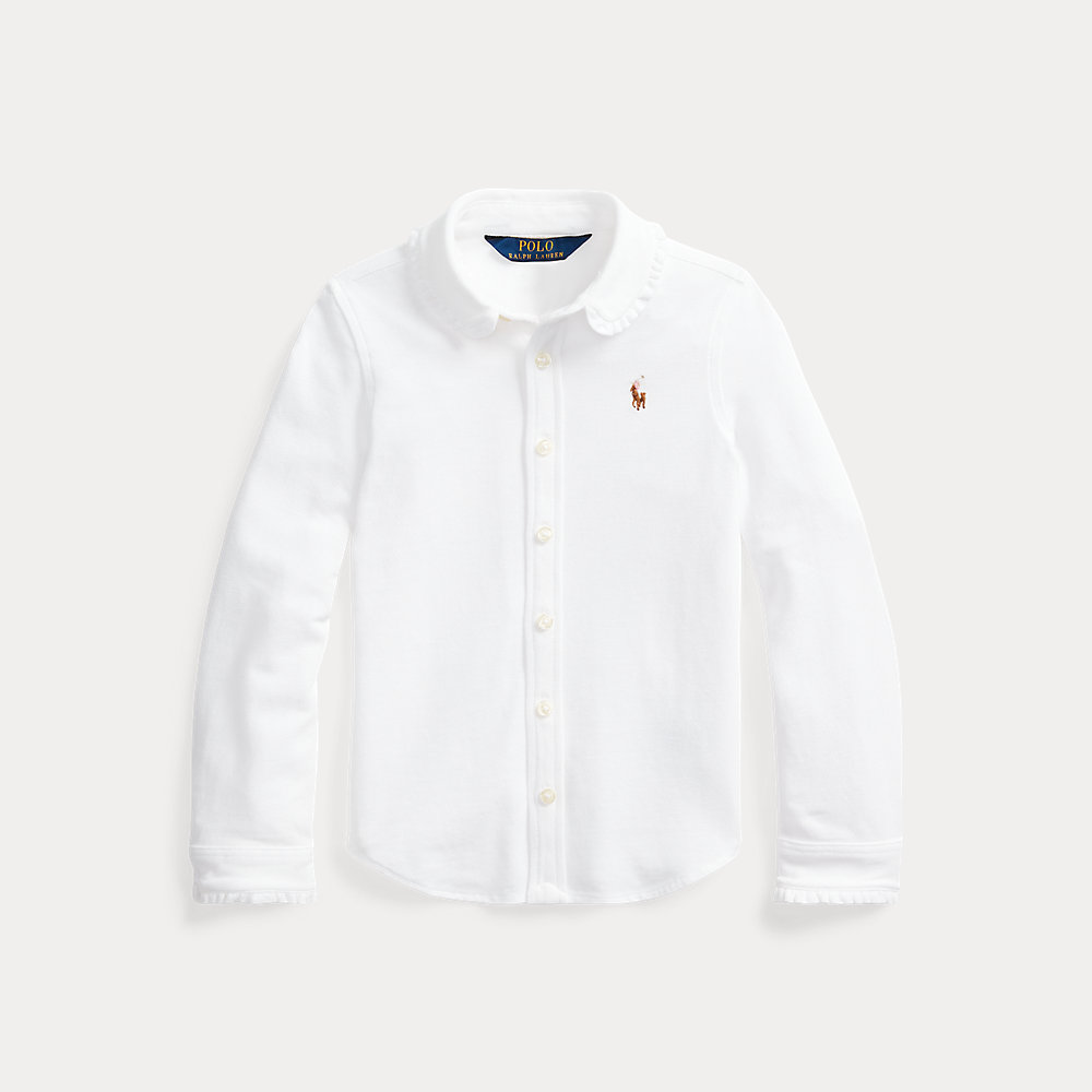 Polo Ralph Lauren Knit Oxford Shirt In White