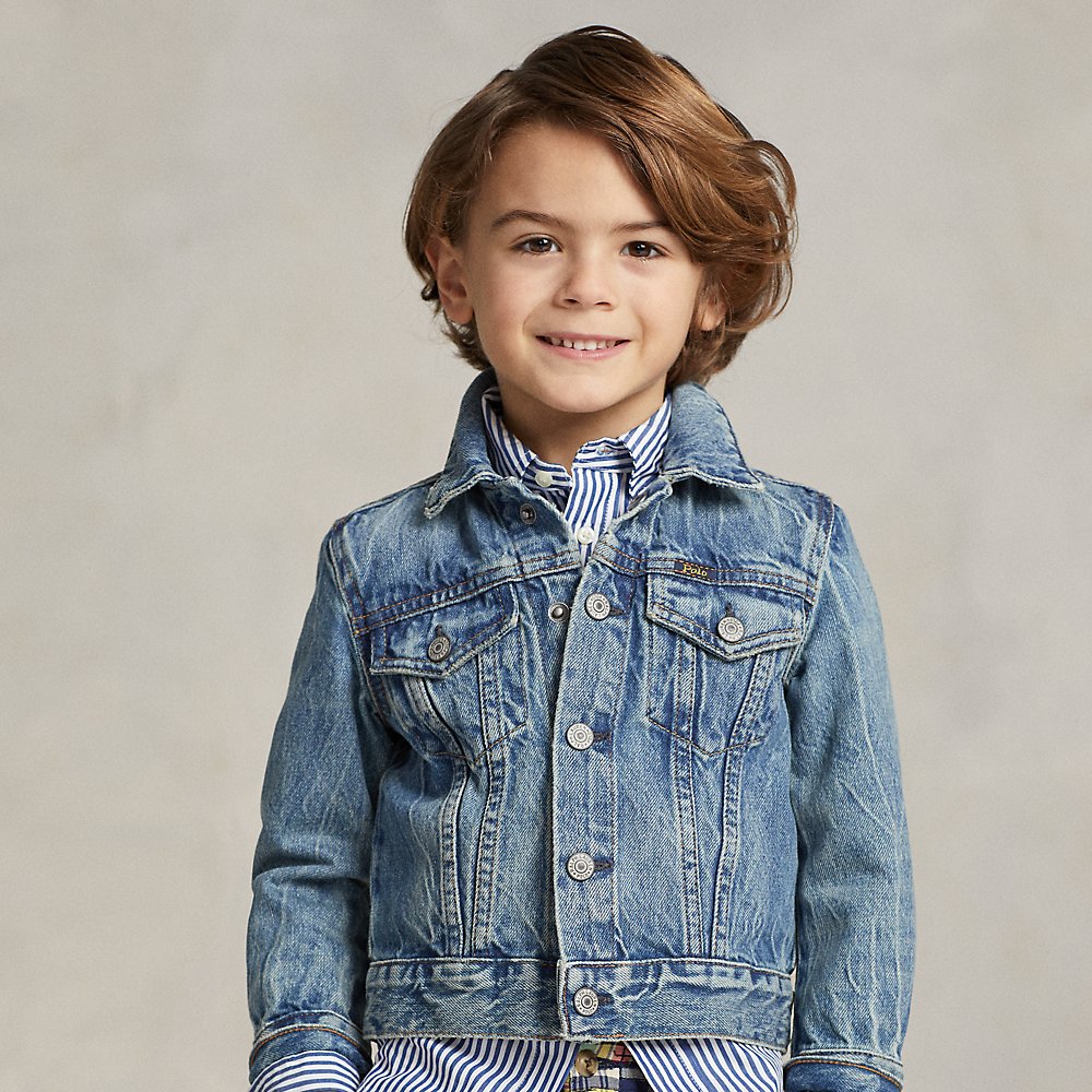 Polo Ralph Lauren Kids' Denim Trucker Jacket In Timmons Wash