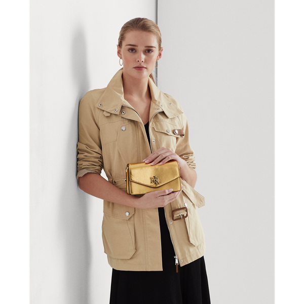 Lauren Ralph Lauren Leather Small Tayler Crossbody Bag In Modern